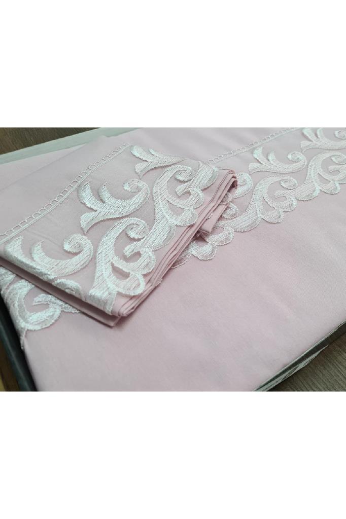 Комплект пододеяльников Belinda 6шт, Пододеяльник 200х220, Простыня 240х260 Хлопчатобумажная ткань, Полный размер, Двойной размер Розовый