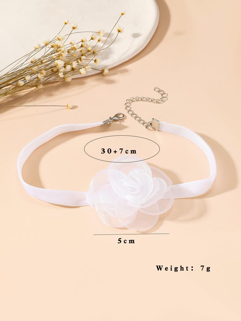 Черное колье-чокер с цветком для женщин, красное винтажное ожерелье с камелией, бархатное замшевое ожерелье, свадебное ожерелье-воротник для подружки невесты