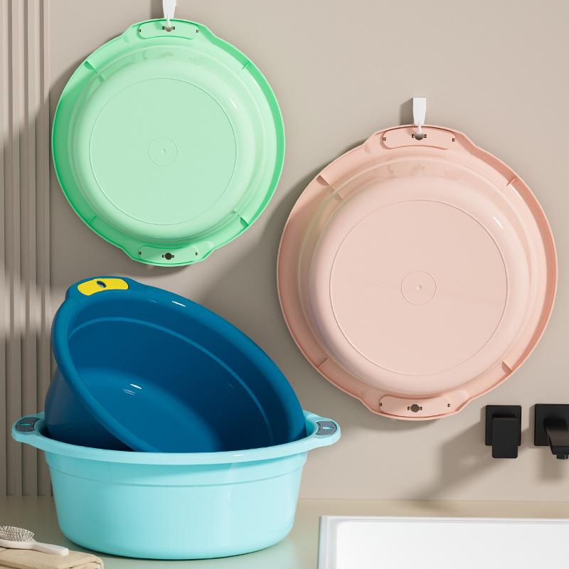 Прочный утолщенный пластиковый таз для умывания лица, стирки, мытья ног или овощей