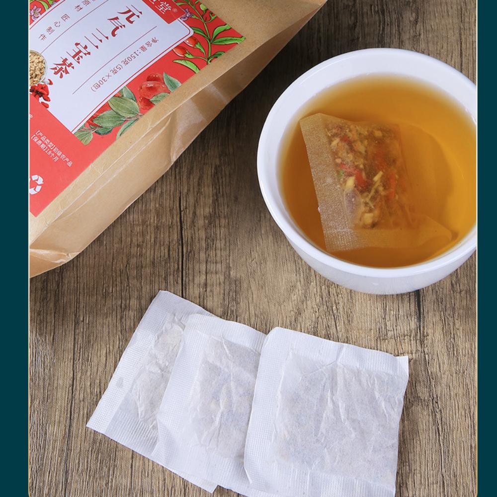 Чай Yuanqi Sanbao Astragalus Ophiopogon Codonopsis Wolfberry Combination Tea Packed
