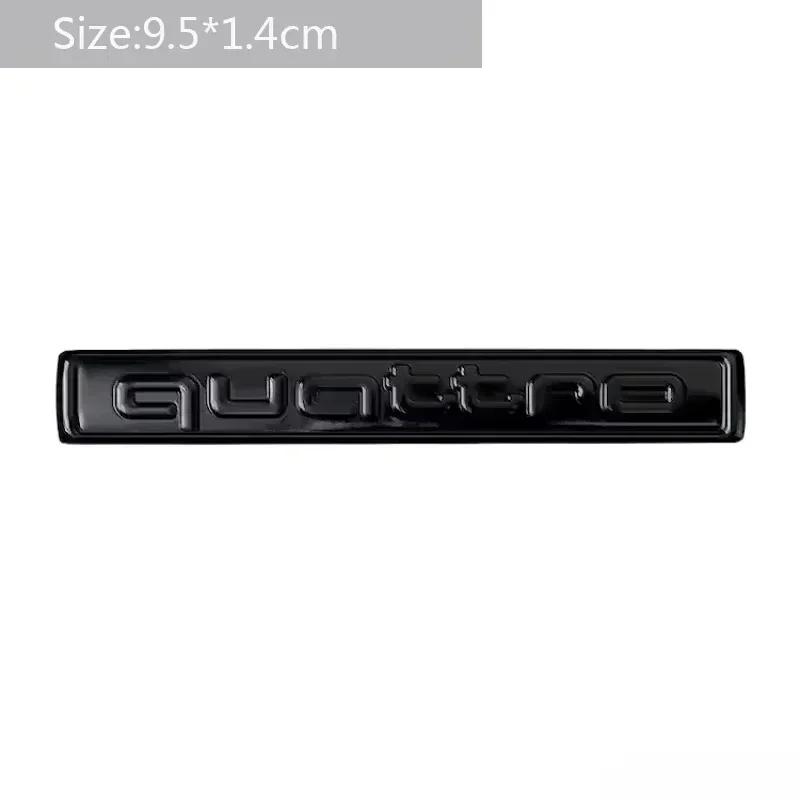 Car Quattro Front Grille Four-Wheel Drive Logo Styling for 4JHGE A4 A4L 2020 2021 2022 2023 Rear Fender Stickers Auto Accessories