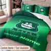 Plymouth Argyle FC Printed Bedding Set Custom Name Text 1 Duvet Cover 2 Pillowcases For Bedroom