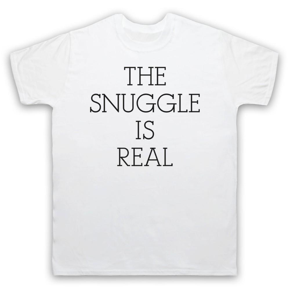 The Snuggle Is Real Cute Parody Slogan Cuddle Mens And Womens T-Shirt
