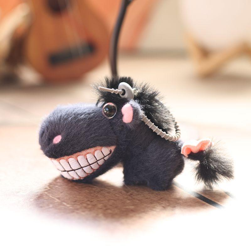 One Piece Stuffed Pony Keychain, Cute Horse Mascot Toy Pendant For Year Bag