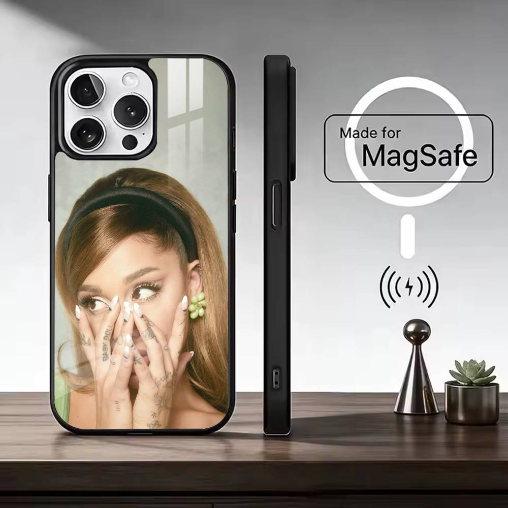 Чехол для телефона singer A-Ariana Grande для iPhone 17, 16, 15, 14, 13, 12, 11 Plus, Pro, магнитный, для Magsafe, беспроводной зарядки