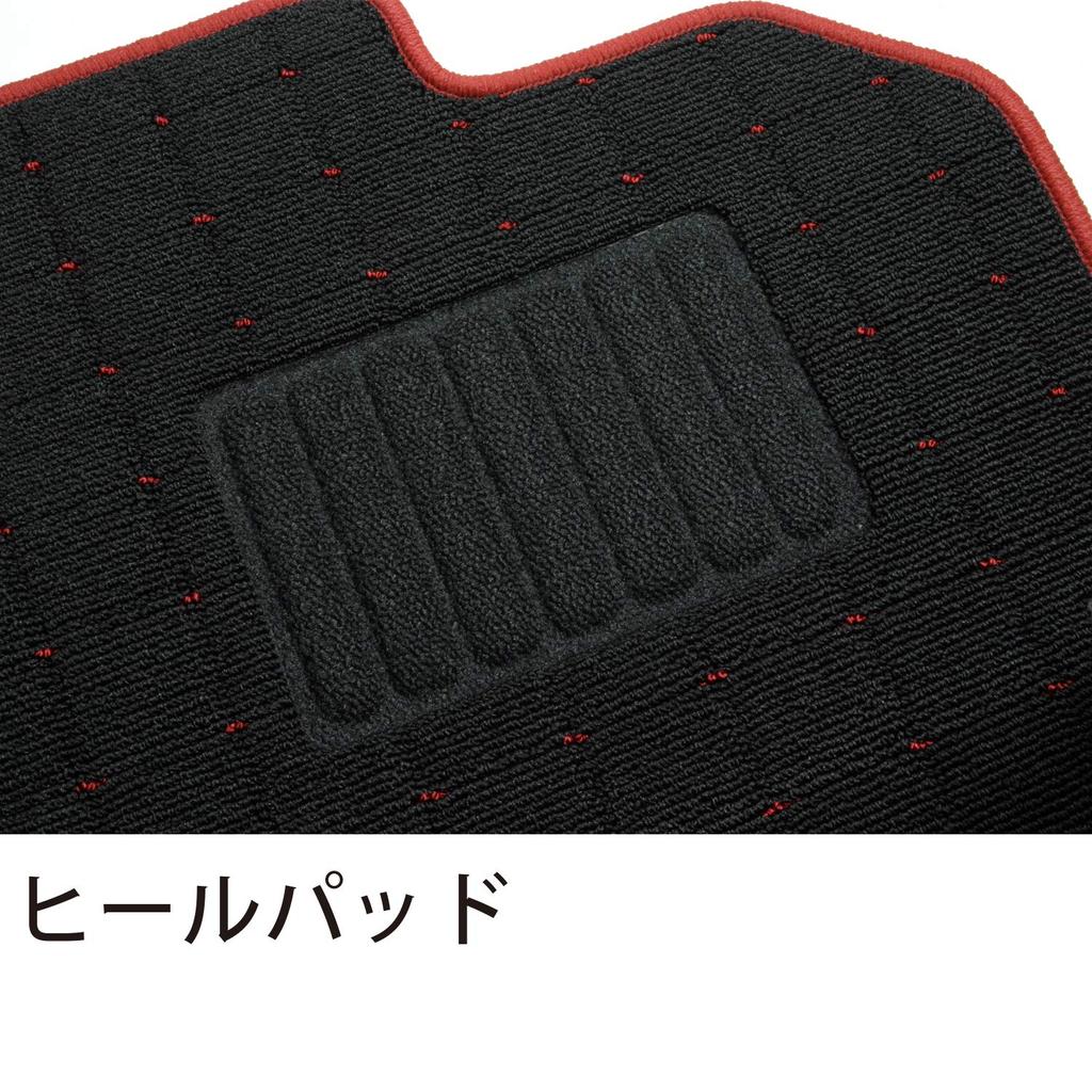 MONSTER SPORT Floor Mats for Swift Sport Manual Black x Type-2 [ZC31S] Transmission, Red, 894502-4650M