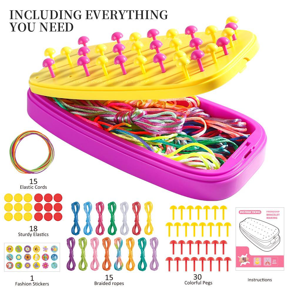 Crafting Kit for Braided Accessories: DIY Friendship Bracelets and Necklaces for Kids
