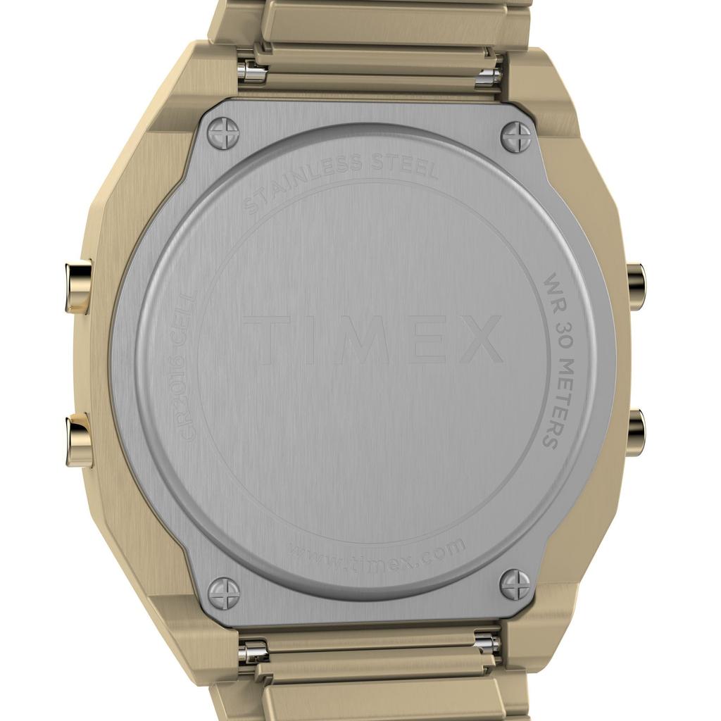 Часы Timex 80 Timex 80 Синий циферблат Нержавеющая сталь Акрил Кварцевые часы Бренд TW2W40800 Золото [TIMEX] Женские [Товар]