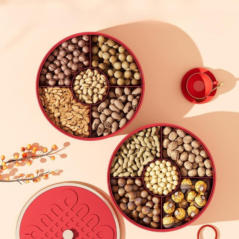 Пищевой журнальный столик для гостиной, поднос для фруктов, герметичный, многослойный, с разделением, семена дыни, арахисовая закуска, коробка для фруктов