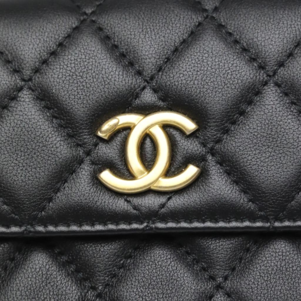 Chanel Мини-матрас Сумка на плечо овчина черная Женская Б/у