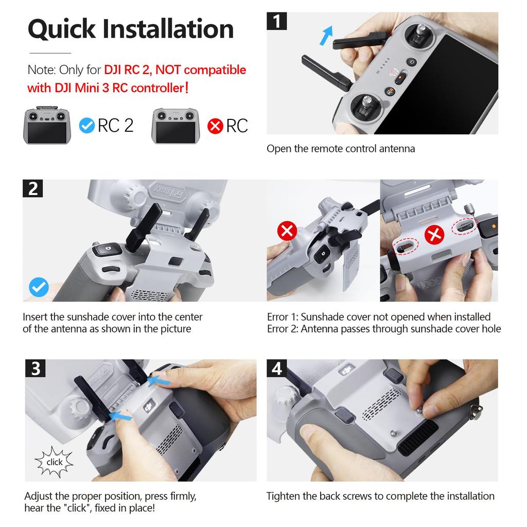 FPVtosky Mini 4 Pro RC 2 Солнцезащитный козырек Защитная крышка 2 Защитные пленки для экрана Веревка для крепления Подходит для mavic Mini 4 3 Пульт RC 2 Аксессуары