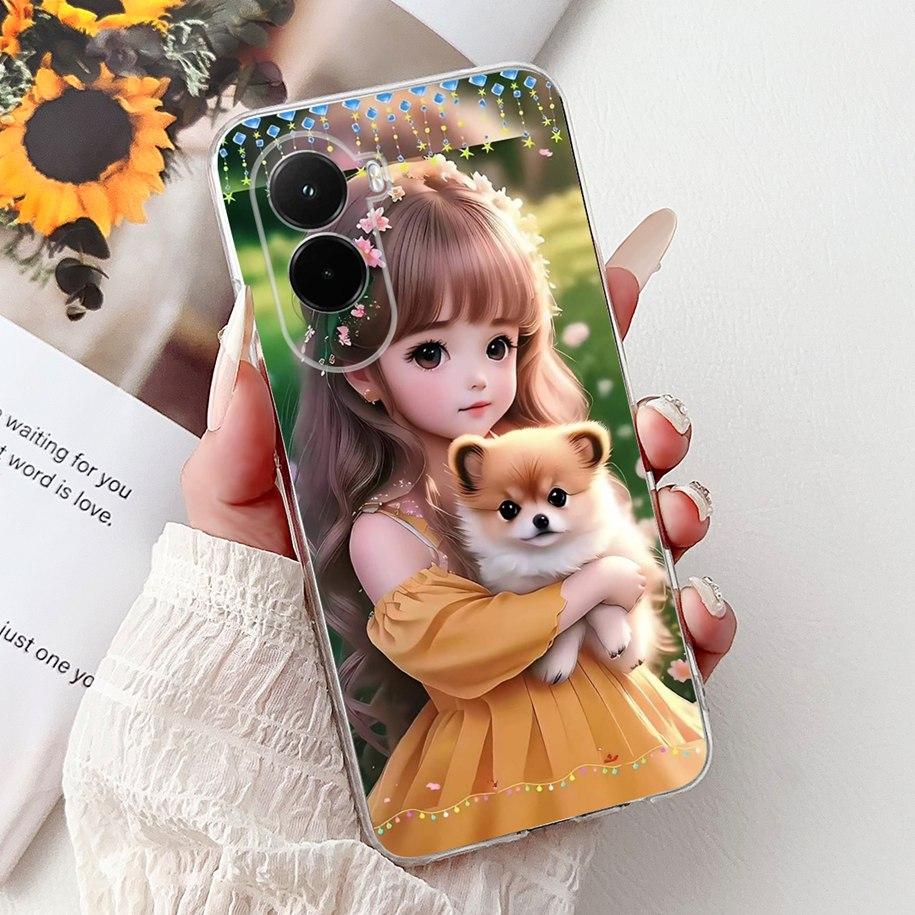 Для Xiaomi Poco M7 4G Чехол Poco M7 Plus Покрытие Роскошный Карп-Дракон Мягкий Тонкий Силиконовый Чехол для Телефона Для Xiaomi PocoM7 M 7 2025 Оболочка