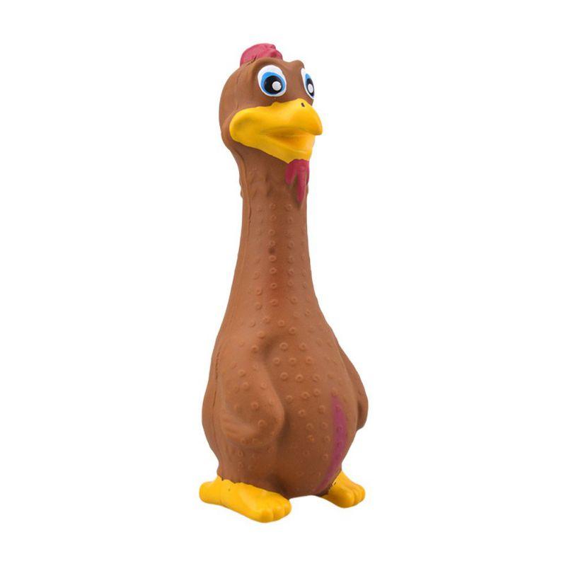Игрушки для чистки зубов у собак, устойчивые к укусам, резиновая игрушка-пищалка для собак, цыплята, утки, игрушки-пищалки в форме животных для собак