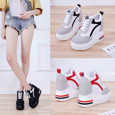 Модная женская обувь на увеличенной высоте, весенняя обувь на толстой подошве, кроссовки, повседневная обувь