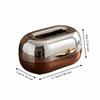 Mirror Surface Napkin Holder Wood Grain Tissue Organizer Modern Minimalist Tissue Box  Bedroom