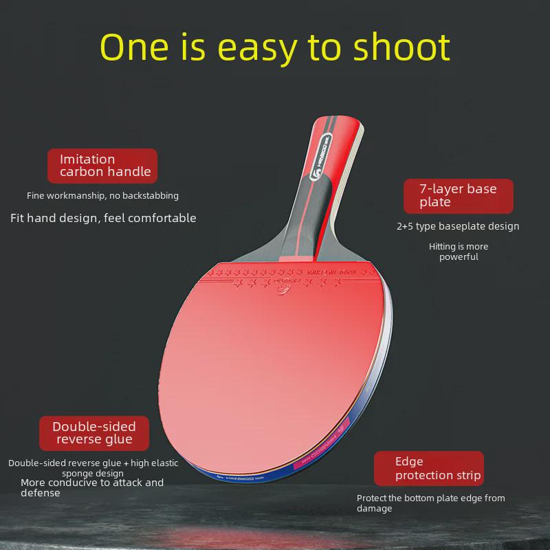 Professional Table Tennis Racket - One, Two, Three Star, Vertical/Horizontal for Training & Entertainment