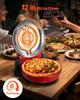 Pizza Oven, 304.8 mm Electric Pizza Maker, 1200W Electric Pizzas Cooker with Cordierite Stone, 5-Mode Temperature Control, Viewing Window for Precise