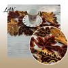 Decorative Dining Mats for Autumn Maple Leaf Embroidered Placemat, Coaster Place Mat, Thanksgiving Hollow Design Coffee Table Mat Fall Farmhouse Home