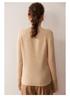 Women's Hand-Crocheted Cashmere Sweater - Slim Fit, Half-High Collar, Long Sleeve, Solid Color, Autumn/Winter Collection