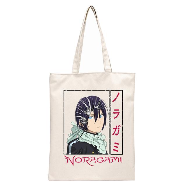 Сумки на плечо из японского аниме Noragami Kawaii Stray God YATO, повседневные сумки для покупок для девочек, женская элегантная холщовая сумка