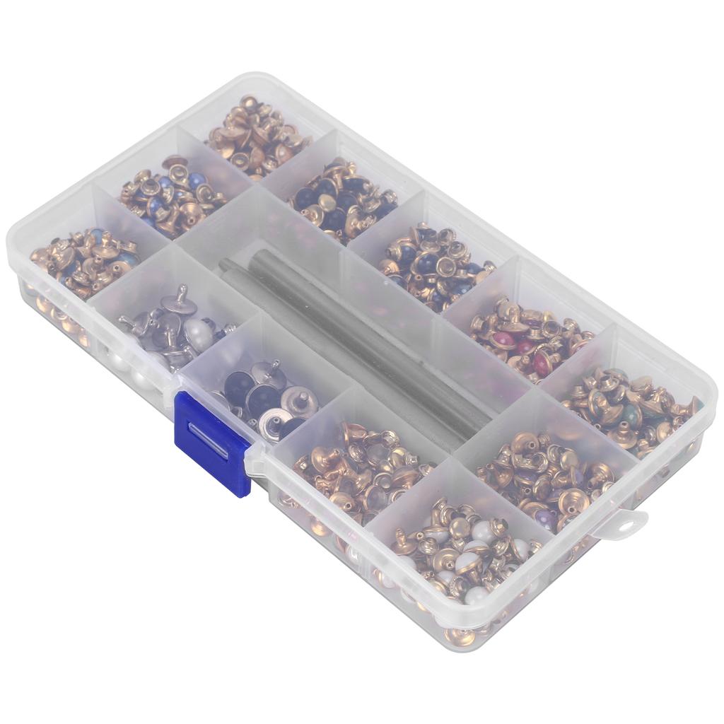 Mixed Colors Rivets Set Bead Rhinestone Studs DIY HandMade Clothing Accessories Boxed