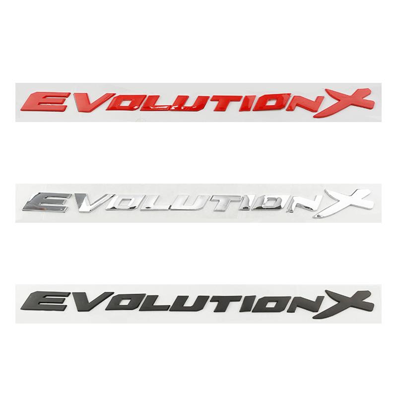 ydcp10 Car ABS Rear Trunk Letters Words Logo Badge Emblem Decals Sticker For Mitsubishi EVOLUTION X EVO Styling Decoration Accessories