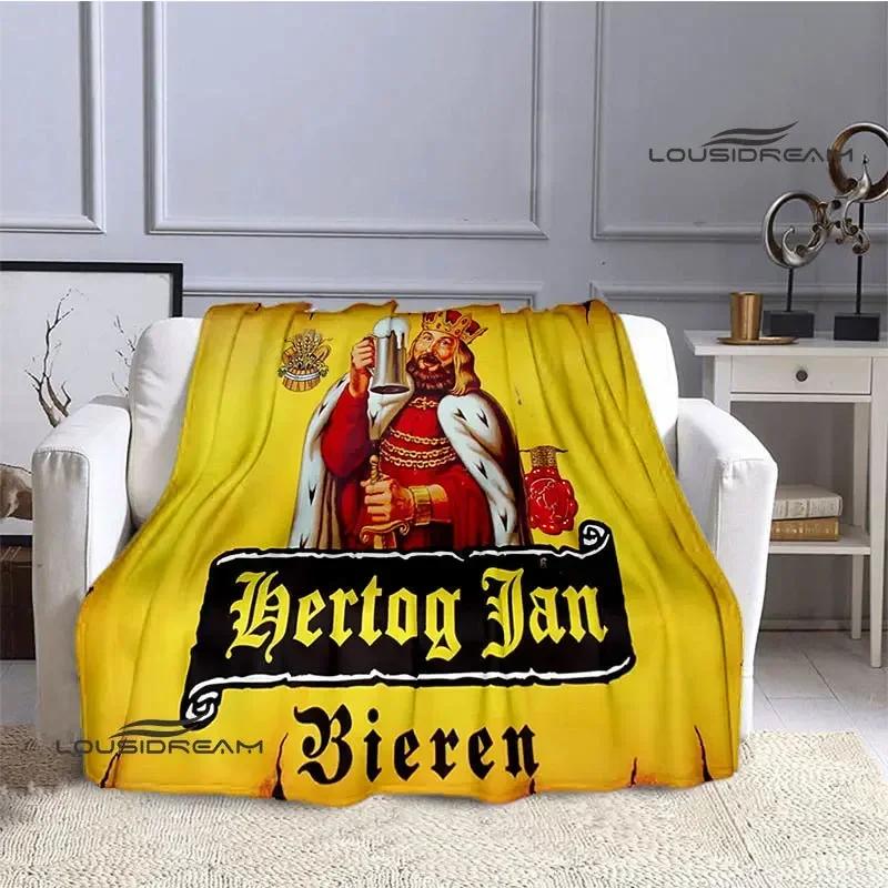 Печатное одеяло Hertog Jan Плед для пикника одеяла для кроватей Фланец Теплое одеяло Домашние дорожные одеяла постельные принадлежности подарок на день рождения