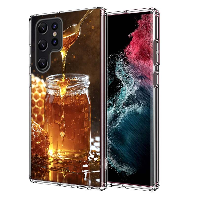 Золотой мед, стекающий с соты Чехол Capa для телефона Samsung S26 Ultra S25 Edge Galaxy S23 S21 S20 S24 FE S22 S10 Plus Чехол