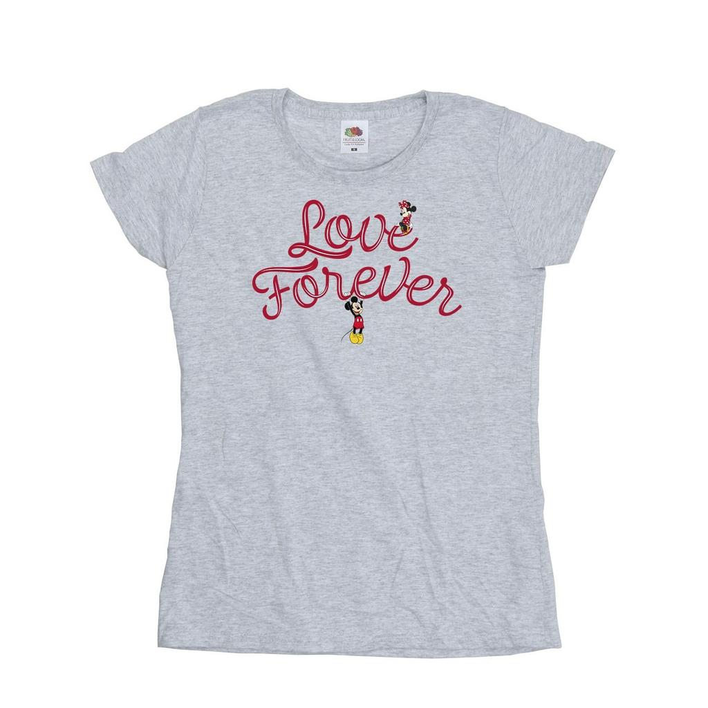 Disney Womens/Ladies Mickey Mouse Love Forever Cotton T-Shirt