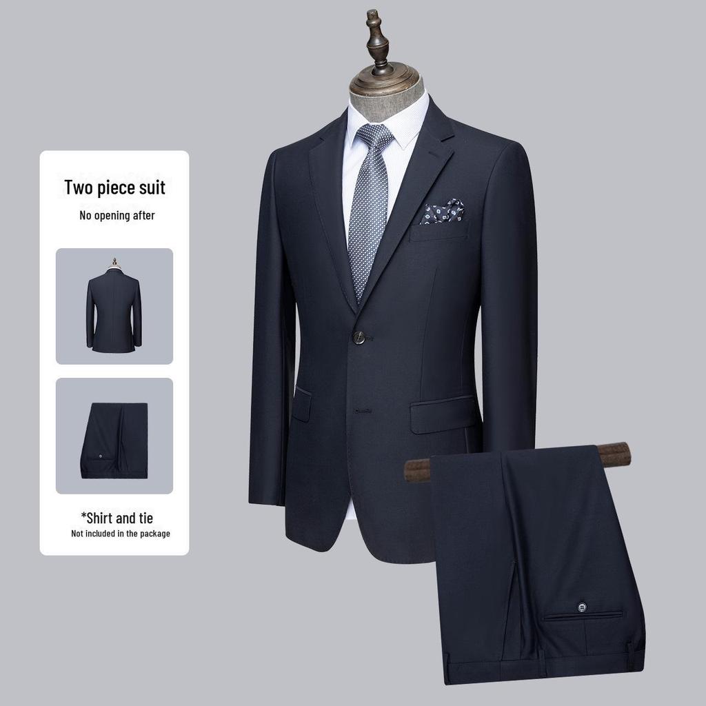 Высококачественный мужской деловой пиджак из серой шерсти