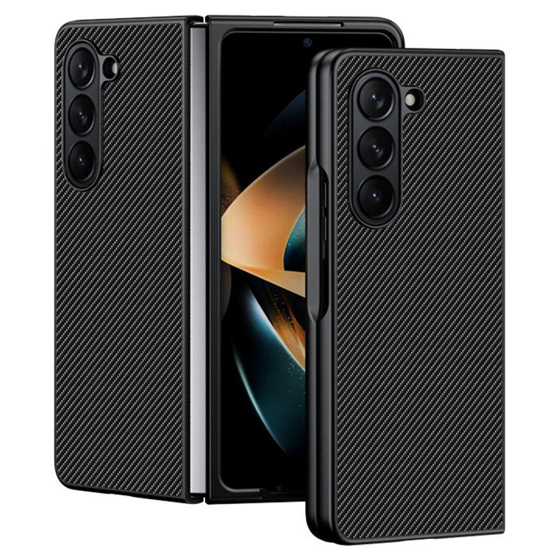 For Samsung Galaxy Z Fold6 5G Case Carbon Fiber Texture PU+PC Phone Cover