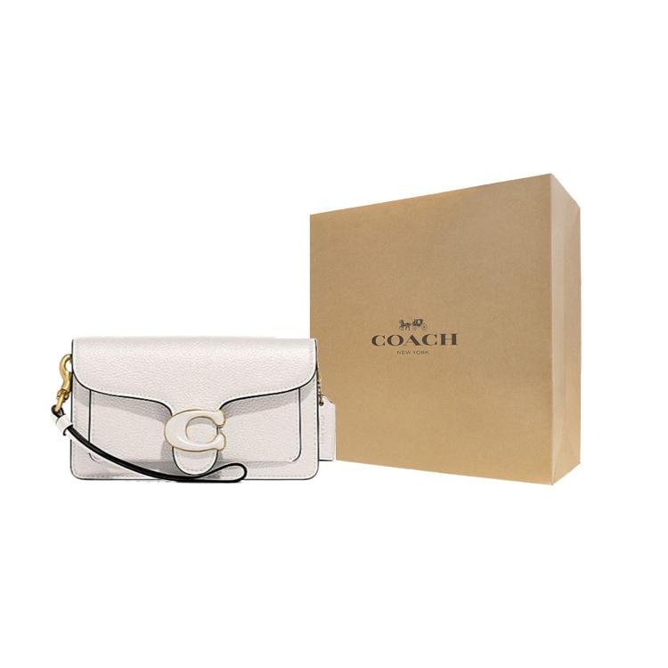 COACH Tabby Cow Leather Crossbody Bags Women's White CJ925-B4HA