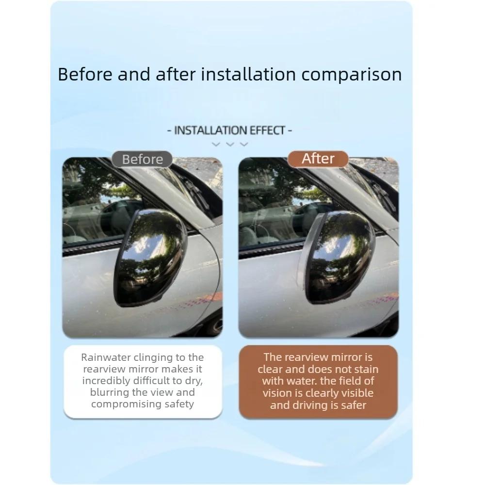 2 шт. Для Leapmotor B03X A10 Накладки на зеркало заднего вида от дождя Водонепроницаемые Декоративные накладки на автомобиль Детали наружного декора