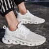 Весенне-летняя мужская модная обувь большого размера, полая и дышащая, спортивная обувь для мальчиков, беговая сетчатая обувь, молодежная повседневная обувь на лезвийной подошве