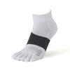 Tabio Racing Run Sizes Made In White Five-Toe Socks, 25.0-27.0cm, Japan,