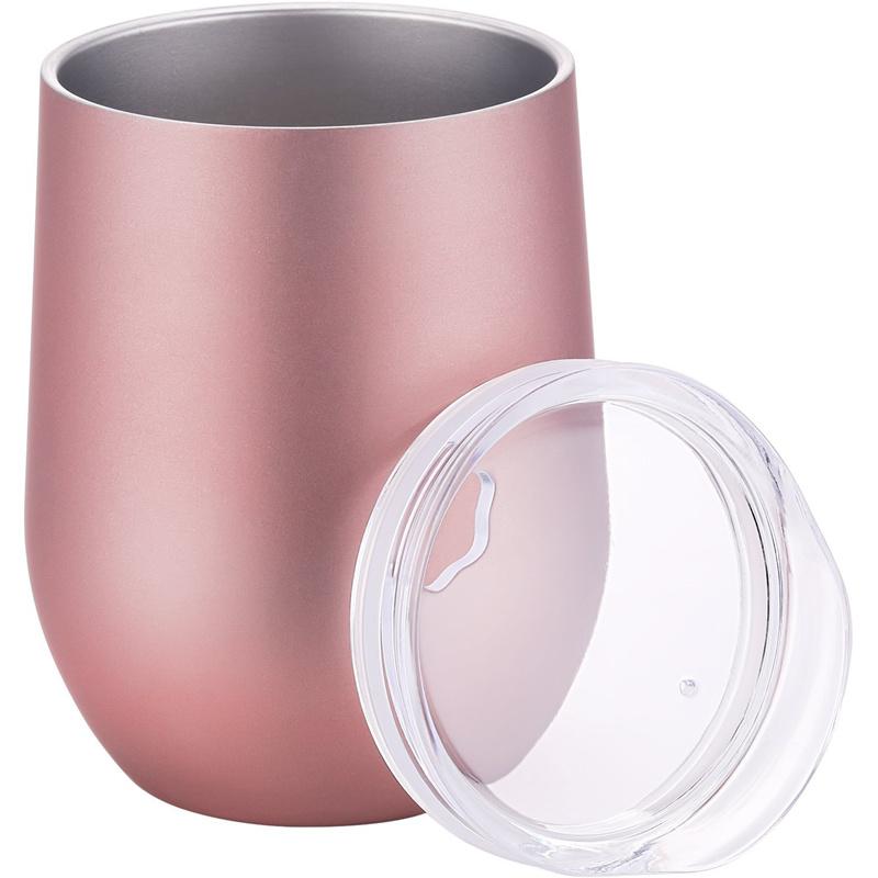 360ml 12 Oz Double-insulated Stemless Glass Stainless Steel Tumbler Wine Yerba Mate Tea Cups