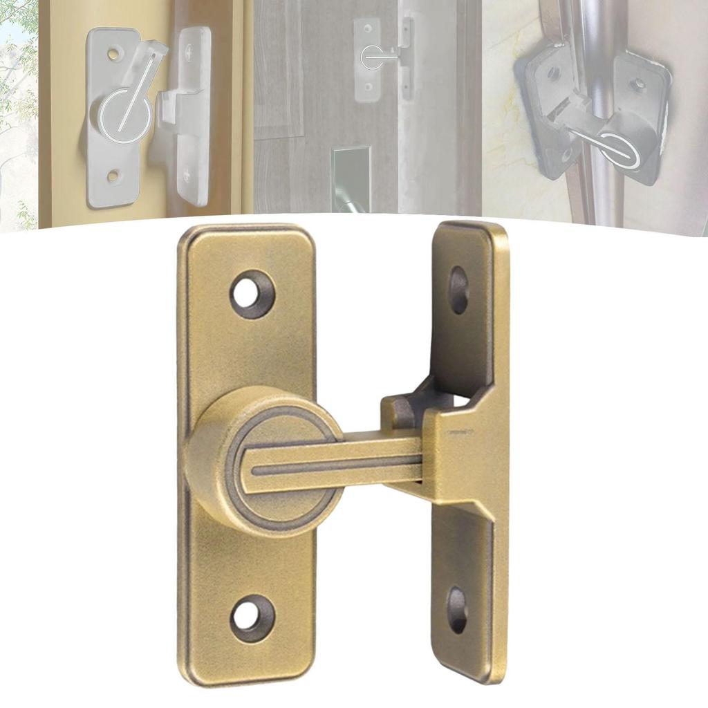 Barn Door Latch Zinc Alloy 90 Degree Room Door Latch Durable Sliding Lock Gate Latch for Shed Barn Outdoor Bedroom Window