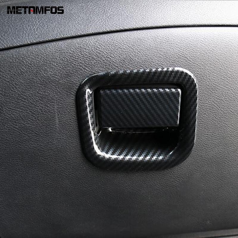 For Nissan Sentra Sylphy -2024 2025 Carbon Fiber Glove Storage Box Door Handle Cover Trim Sticker Accessories Car Styling