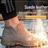 Men's Slip-On Safety Work Shoes: Anti-Smash, Anti-Puncture, Soft Sole, Anti-Scald, Spark-Resistant, Wear-Resistant.