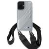 Bmw Bmhcp16S23Psccg Iphone 16 6.1       Szary/Grey Hardcase M Edition Carbon Stripe & Strap