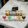 1/4" Quick Connector Power Washer Hose Switch Brass Ball Valve Hose Switch  Gardening
