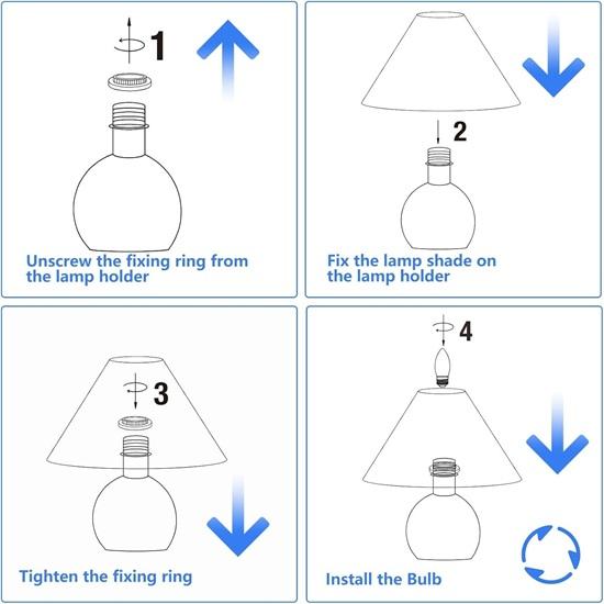 34.7 cm Retro Down to The Wire Metal Table Lamp with Fabric Shade, Bedside Lamp Gift Housewarming Home Living Room, Pleated Shade Off-White Gift