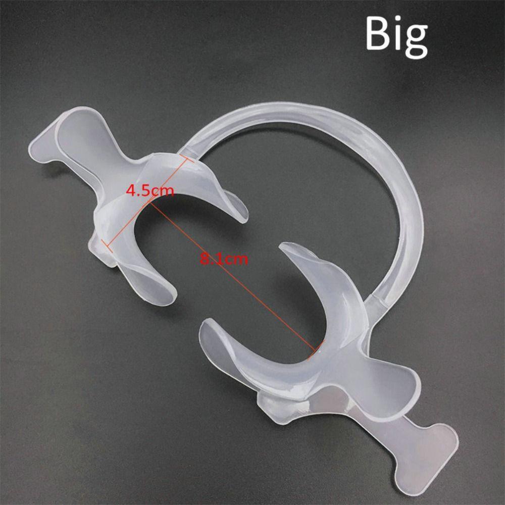 Orthodontic Cheek Lip Retractor with Handle Transparent C Type Mouth Opener   Dental Tool