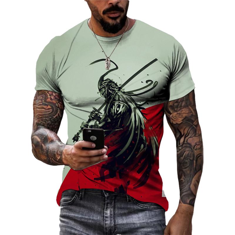 Летние модные мужские футболки с рисунком «Личный воин», модные повседневные футболки с круглым вырезом и 3D принтом в стиле хип-хоп, топы