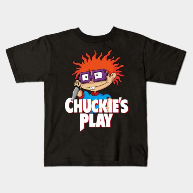 Boys Girls Soft Cotton Graphic Tees Chuckie'S Play T-shirt Breathable Daily School Wear Kids T-Shirts