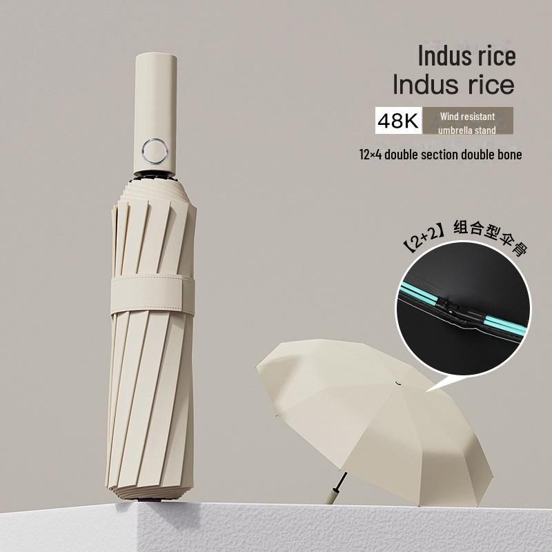 Автоматический складной зонт из 72 костей для мужчин и женщин — большой, двойного назначения: от солнца и дождя
