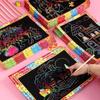 Colorful DIY Children's Rainbow Graffiti Scratch Art Puzzle