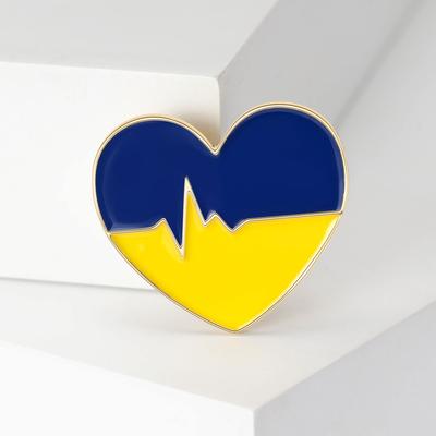Мода Украина Маленькая Любовь Брошь Патриотическая Серия Эмаль Капельница Женская Одежда Аксессуары