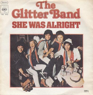 7-дюймовая пластинка GLITTER BAND - She Was Alright CBSS5153, CBS515 CBS 1976 Германия Поп Б/у