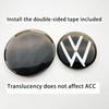 2 шт. Передний и задний значок для VW Golf 6/Golf 7/Golf 7.5/Golf 8 Не влияет на ACC Модифицированный Черный знак Плоское зеркало Покрытие Логотип